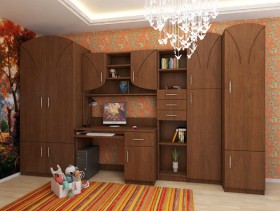 Буратино Детская Комплект мебели (Орех) в Чехове - chexov.katalogmebeli.com | фото