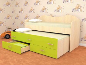 Кровать детская Нимфа двухместная 2.0 Венге/Дуб молочный в Чехове - chexov.katalogmebeli.com | фото 2