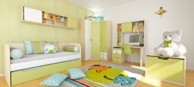 Детская комната Эппл (Зеленый/Белый/корпус Клен) в Чехове - chexov.katalogmebeli.com | фото 5