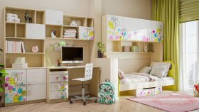 Детская комната Флёр (Белый/корпус Клен) в Чехове - chexov.katalogmebeli.com | фото 1
