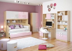Детская комната Грэйси (Розовый/Серый/корпус Клен) в Чехове - chexov.katalogmebeli.com | фото 2