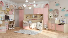 Детская комната Грэйси (Розовый/Серый/корпус Клен) в Чехове - chexov.katalogmebeli.com | фото 13