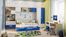 Детская комната Скай Люкс (Синий/Белый/корпус Клен) в Чехове - chexov.katalogmebeli.com | фото 1