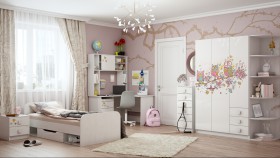 Детская комната Совушки (Белый/корпус Выбеленное дерево) в Чехове - chexov.katalogmebeli.com | фото 5