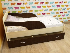 Кровать детская Максимка Млечный дуб/Венге в Чехове - chexov.katalogmebeli.com | фото 1