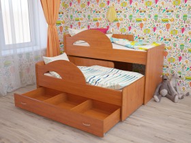 Кровать детская Радуга 1600 Млечный дуб/Венге в Чехове - chexov.katalogmebeli.com | фото 6