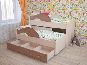 Кровать детская Радуга 1600 Млечный дуб/Венге в Чехове - chexov.katalogmebeli.com | фото 7