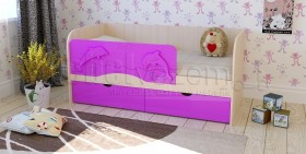 Друзья Кровать детская 2 ящика 1.6 Фиолетовый глянец в Чехове - chexov.katalogmebeli.com | фото