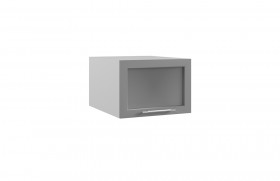 Гарда ГПГС 500 шкаф верхний горизонтальный глубокий со стеклом (Белый/корпус Серый) в Чехове - chexov.katalogmebeli.com | фото