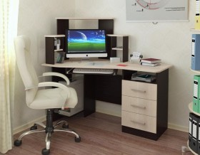 Компьютерный стол Каспер (венге/лоредо) в Чехове - chexov.katalogmebeli.com | фото