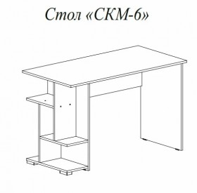 Компьютерный стол СКМ-6 белый/дуб сонома в Чехове - chexov.katalogmebeli.com | фото 3