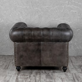 Кресло кожаное Лофт Честер (акация) в Чехове - chexov.katalogmebeli.com | фото 7