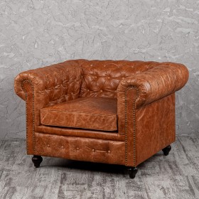 Кресло кожаное Лофт Честер (кожа буйвола) в Чехове - chexov.katalogmebeli.com | фото