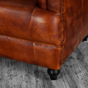 Кресло кожаное Лофт Честер-Нью (Коричневый, Рыжий) в Чехове - chexov.katalogmebeli.com | фото 8
