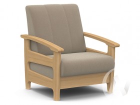 Кресло для отдыха Омега (бук лак/CATANIA LATTE) в Чехове - chexov.katalogmebeli.com | фото