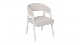 Кресло «Техас 1» (Белый матовый/Шенилл Estetica Vanille №220) в Чехове - chexov.katalogmebeli.com | фото