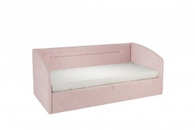 Кровать 0.9 Альба Софа (Нежно-розовый велюр) в Чехове - chexov.katalogmebeli.com | фото