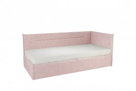 Кровать 0.9 Альба Тахта (Нежно-розовый велюр) в Чехове - chexov.katalogmebeli.com | фото