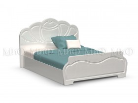 Кровать 1,4м Гармония (Белый/Белый глянец) в Чехове - chexov.katalogmebeli.com | фото 1