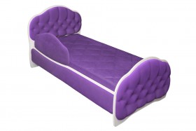 Кровать 160 Гармония 32 Фиолетовый (мягкий бортик) в Чехове - chexov.katalogmebeli.com | фото 1