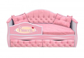 Кровать 160 серии Иллюзия 2 ящика 15 Бледно-розовый (подушки) в Чехове - chexov.katalogmebeli.com | фото