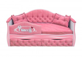 Кровать 160 серии Иллюзия 2 ящика 36 Розовый (мягкий бортик/подушки) в Чехове - chexov.katalogmebeli.com | фото 1