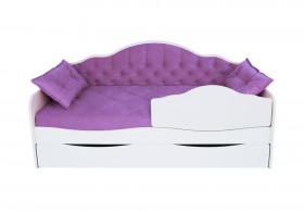 Кровать 170 серии Иллюзия Лайт 1 ящик 32 Фиолетовый (подушки) в Чехове - chexov.katalogmebeli.com | фото