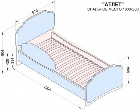 Кровать 180 Атлет 02 Бежевый (мягкий бортик) в Чехове - chexov.katalogmebeli.com | фото 2