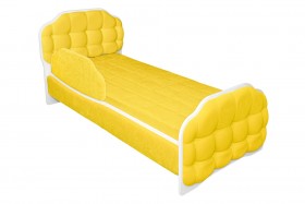 Кровать 180 Атлет 74 жёлтый (мягкий бортик) в Чехове - chexov.katalogmebeli.com | фото 1