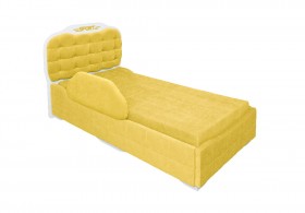 Кровать 190 Атлет Lux 74 Жёлтый (мягкий бортик) в Чехове - chexov.katalogmebeli.com | фото 1