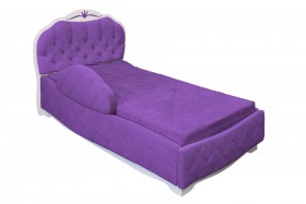 Кровать 190 Гармония Lux 32 Фиолетовый (мягкий бортик) в Чехове - chexov.katalogmebeli.com | фото 1