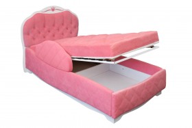 Кровать 190 Гармония Lux 32 Фиолетовый (мягкий бортик) в Чехове - chexov.katalogmebeli.com | фото 2