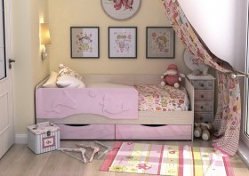 Кровать Алиса КР-812 1,6 Белфорд/Розовый металлик в Чехове - chexov.katalogmebeli.com | фото 2