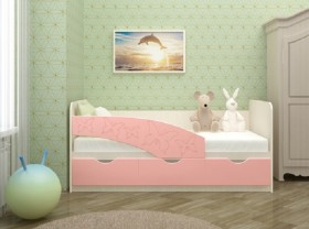 Кровать Бабочки 1,6м (Розовый металлик) в Чехове - chexov.katalogmebeli.com | фото