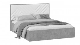Кровать без ПМ «Хилтон» Тип 1 Ателье светлый/Белый в Чехове - chexov.katalogmebeli.com | фото