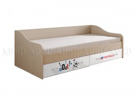 Кровать Boy Вега 0,9 м (Дуб беленый/Белый глянец/фотопечать) в Чехове - chexov.katalogmebeli.com | фото