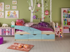 Кровать детская 1,6м Дельфин (Голубой матовый) в Чехове - chexov.katalogmebeli.com | фото