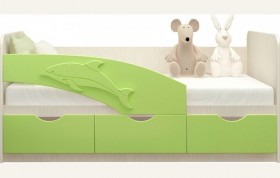 Кровать детская 1,6м Дельфин (Салатовый металлик) в Чехове - chexov.katalogmebeli.com | фото