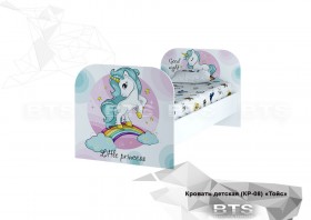 Кровать детская КР-08 Тойс (белый/белый,фотопечать Little Pony) в Чехове - chexov.katalogmebeli.com | фото