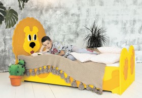 Кровать детская Лева 1.6 Желтый/Оранжевый в Чехове - chexov.katalogmebeli.com | фото