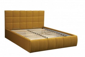 Кровать "Диана" ш. 1400 (Н=1010мм) (жаккард горчица) в Чехове - chexov.katalogmebeli.com | фото 2