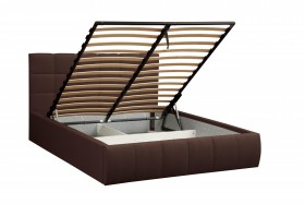 Кровать "Диана" ш. 1600 (Н=1010мм) (жаккард шоколад) в Чехове - chexov.katalogmebeli.com | фото 2