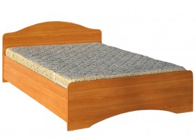 Кровать двойная 1600-1 без матраса (круглые спинки) Вишня Оксфорд в Чехове - chexov.katalogmebeli.com | фото
