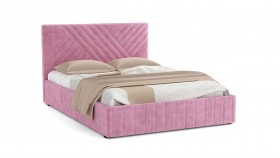 Кровать Гамма ш. 1400 (без основания для хранения) (велюр тенерифе розовый) в Чехове - chexov.katalogmebeli.com | фото 1