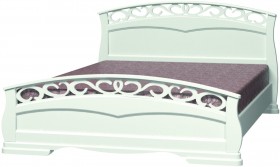Кровать Грация-1 из массива сосны 1600*2000 Белый античный в Чехове - chexov.katalogmebeli.com | фото 5