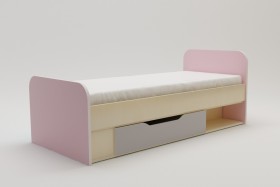 Кровать Грэйси 1650х750 (Розовый/Серый/корпус Клен) в Чехове - chexov.katalogmebeli.com | фото 2