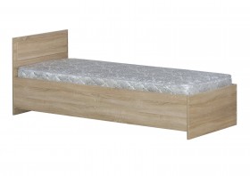 Кровать одинарная 800-2 без матраса (прямые спинки) Дуб Сонома в Чехове - chexov.katalogmebeli.com | фото