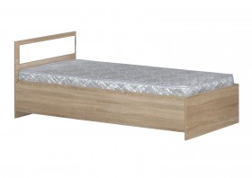 Кровать одинарная 900-2 без матраса (прямые спинки) Дуб Сонома в Чехове - chexov.katalogmebeli.com | фото 1