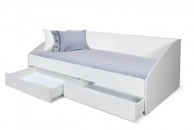 Кровать одинарная "Фея - 3" (симметричная) New/(белый / белый / ДВПО: белый) в Чехове - chexov.katalogmebeli.com | фото 3