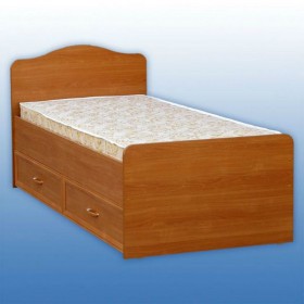 Кровать одинарная 800-2 без матраса (прямые спинки) Дуб Сонома в Чехове - chexov.katalogmebeli.com | фото 2